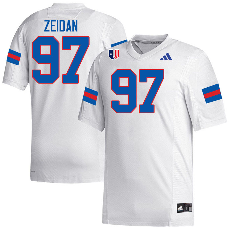 West Georgia Wolves #97 Simon Zeidan College Football Jerseys,Uniforms-White